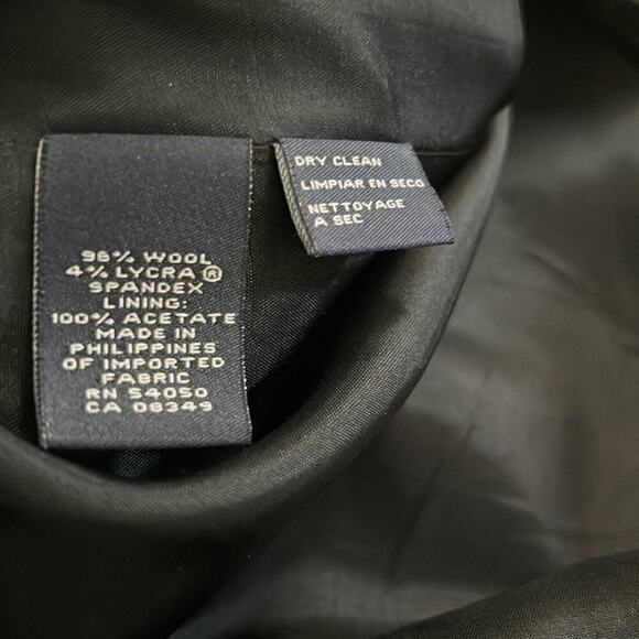 ANNE KLEIN PLAID WOOL BLEND BLOUSE SIZE 6 - Picture 4 of 5